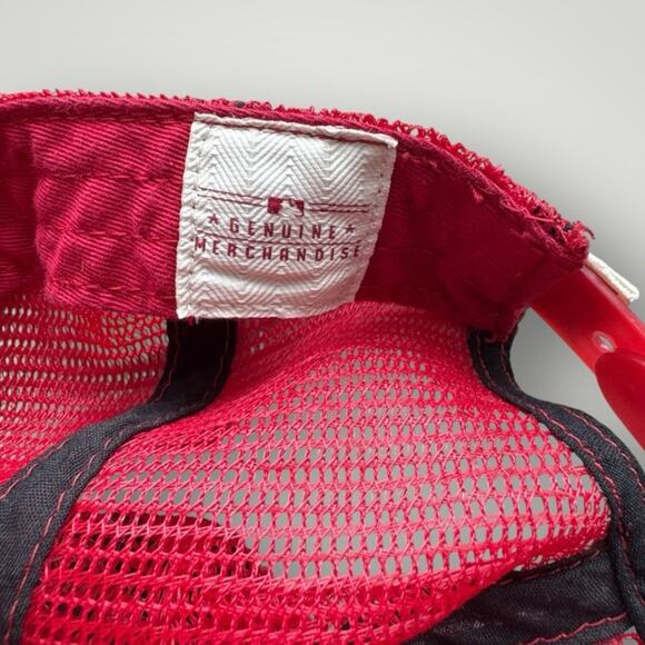 Vintage Philadelphia Phillies Distressed Red Baseball Hat Adjustable - Picture 7 of 10